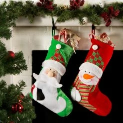 Outlet 👍 Design Imports Santa And Snowman Stocking, Set Of 2 🛒 -christmas decorations Sales 6f81d09e0d9e31c5 6941 w800 h800 b0 p0