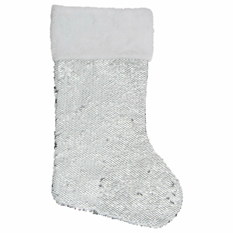 Best Sale โจ Northlight Seasonal 19" White And Silver Sequin ๐ Christmas Stocking With White Faux Fur Cuff โญ 6 Best Sale โจ Northlight Seasonal 19" White And Silver Sequin ๐ Christmas Stocking With White Faux Fur Cuff โญ - Image 6