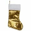 Promo 🎁 Northlight Seasonal 19" Gold And Silver Sequin 🎄 Christmas Stocking With White Faux Fur Cuff 🎉