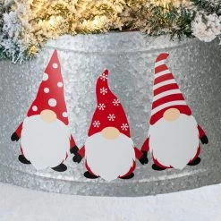 Best Sale ❤️ Glitzhome 26"D 🎄 Christmas Galvanized Metal Gnomes Tree Collar ✔️ -christmas decorations Sales 7211458002b43477 5853 w800 h800 b0 p0
