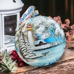 Wholesale 💯 G. DeBrekht Hand Painted Scenic Glass Ornament Winter Lighthouse, Limited Edition ⭐ -christmas decorations Sales 73517df60f6abef5 5774 w800 h800 b0 p0