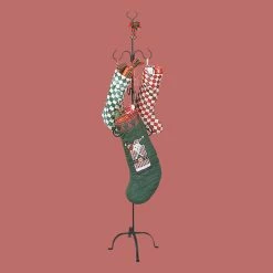 New ✨ Renovators Supply Manufacturing 🎄 Christmas Stocking Holder Stand Freestanding 60" L Black Wrought Iron 6 Hooks ⌛ -christmas decorations Sales 73f171b80af331bf 5273 w800 h800 b0 p0