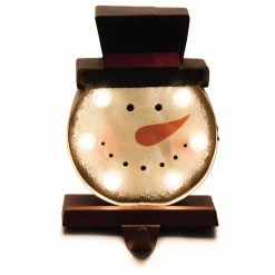 Brand new 👍 Glitzhome Marquee LED Snowman Head Stocking Holder ❤️