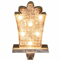 Buy ๐ Glitzhome 7.50"H Marquee LED Metal Giftbox Stocking Holder ๐ฅ