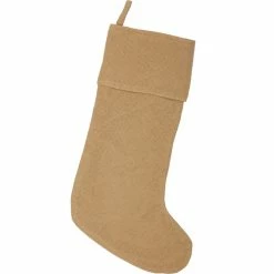 Budget ❤️ VHC Brand Festive Natural Burlap 11 X 15 Stocking 32254 ⭐