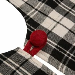 Deals 😍 Glitzhome 48" Black And White Plaid Fabric 🎄 Christmas Tree 👗 Skirt With Red Trim ⌛ -christmas decorations Sales 7b015afa0d240d4a 0826 w800 h800 b0 p0