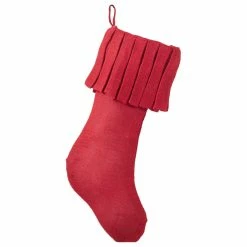 Top 10 💯 Fenncostyles.com Ruffle Burlap Festive Holiday 🔔 Christmas Stocking, Red 👍