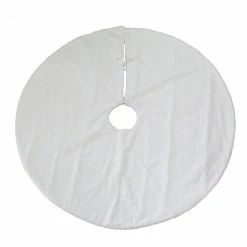 Wholesale ❤️ Homey Cozy 56" Embroidered Velvet And Faux Fur 🎅 Christmas Tree 👗 Skirt In White 😍