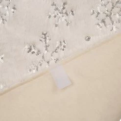 Hot Sale 👍 Glitzhome 48"D White Plush With Snowflake ❄ Christmas Tree 👗 Skirt ⭐ -christmas decorations Sales 8791635a0eec5bbb 4497 w800 h800 b0 p0