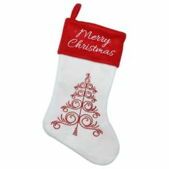 Flash Sale 🎉 Northlight Seasonal 15.5" White And Red Merry ❄ Christmas Tree Stocking 🥰