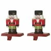 Discount 👏 Glitzhome 7" Wooden/Metal Nutcracker Stocking Holder, Set Of 2 🧨