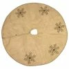 Cheapest 🔔 Fennco Styles Jeweled Snowflake Burlap Design Holiday Decor Natural Chirstmas Tree 👗 Skirt 🎁