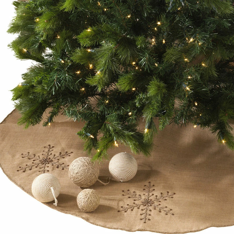 Cheapest ๐ Fennco Styles Jeweled Snowflake Burlap Design Holiday Decor Natural Chirstmas Tree ๐ Skirt ๐ 2 Cheapest ๐ Fennco Styles Jeweled Snowflake Burlap Design Holiday Decor Natural Chirstmas Tree ๐ Skirt ๐ - Image 2