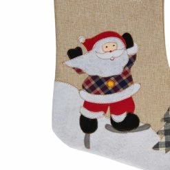 Buy ⭐ Northlight Seasonal 19" Beige And Red Burlap "Ho Ho Ho" Santa Claus ❄ Christmas Stocking 🤩 -christmas decorations Sales 91617b8c00dbdc77 3272 w800 h800 b0 p0
