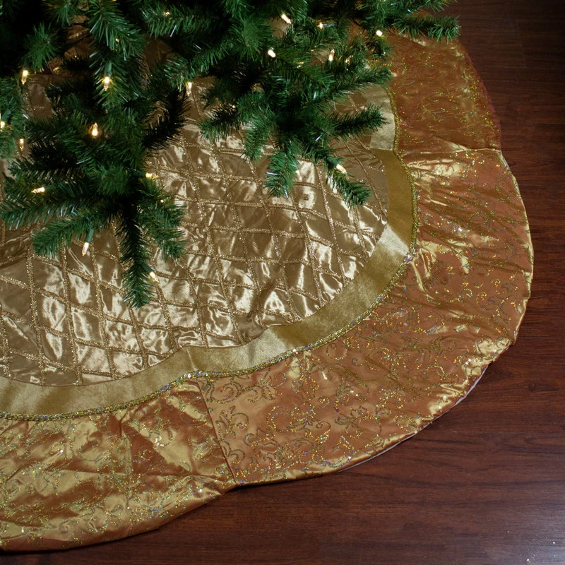Best Sale ๐ Northlight Seasonal 72" Gold Quilted โ Christmas Tree ๐ Skirt With Iridescent Sequins ๐ 2 Best Sale ๐ Northlight Seasonal 72" Gold Quilted โ Christmas Tree ๐ Skirt With Iridescent Sequins ๐ - Image 2
