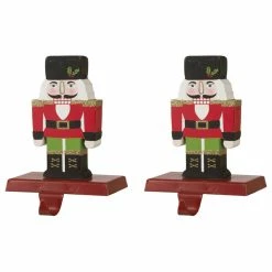 Flash Sale ๐ฅ Glitzhome Set Of 2 Wooden/Metal Nutcracker Stocking Holder ๐งจ