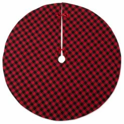 Discount π€© Design Imports DII Holiday Tree π Skirt Red And Black Buffalo Check π€©