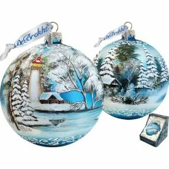 Wholesale 💯 G. DeBrekht Hand Painted Scenic Glass Ornament Winter Lighthouse, Limited Edition ⭐ -christmas decorations Sales 9821d9d50eb1b4dc 5774 w800 h800 b1 p0