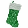 Best deal ❤️ Northlight Seasonal 18" Green And White Faux-Fur Cuffed Disco Sequined 🎄 Christmas Stocking ✨