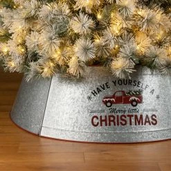 Best deal 🥰 Glitzhome 40.5"D 🎄 Christmas Galvanized Metal Truck Tree Collar ❤️ -christmas decorations Sales 9b81084302b43366 5827 w800 h800 b0 p0