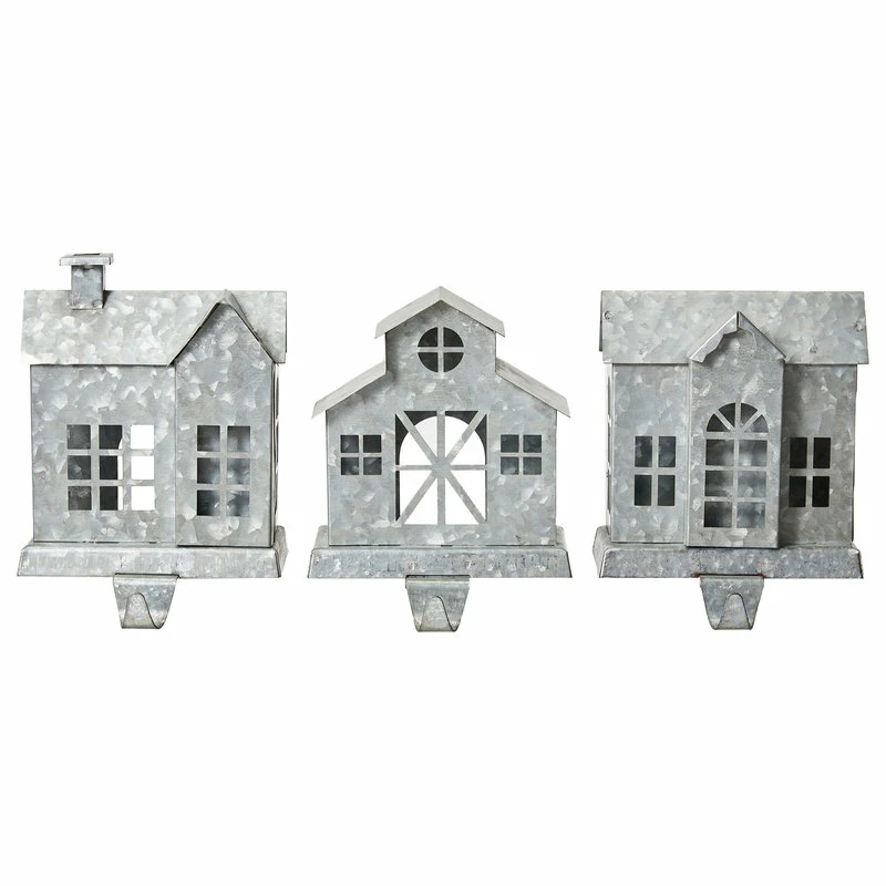 Hot Sale ๐ Glitzhome 7.00"H Set Of 3 Galvanized House Stocking Holder ๐ 1 Hot Sale ๐ Glitzhome 7.00"H Set Of 3 Galvanized House Stocking Holder ๐