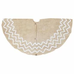 Cheapest 🧨 Fenncostyles.com Aspen Beaded Burlap Design Holiday Natural 🎄 Christmas Tree 👗 Skirt 🔔