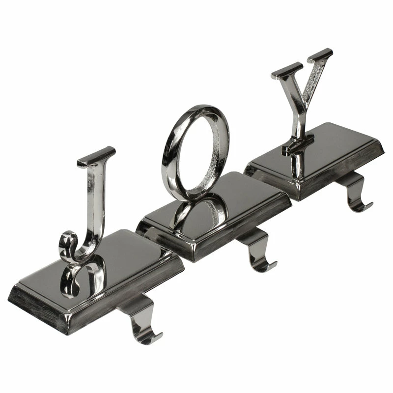 Promo ๐ฅ Northlight Seasonal 3-Piece Shiny Silver Beveled JOY ๐ Christmas Stocking Holders 5" ๐ 3 Promo ๐ฅ Northlight Seasonal 3-Piece Shiny Silver Beveled JOY ๐ Christmas Stocking Holders 5" ๐ - Image 3