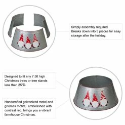 Best Sale ❤️ Glitzhome 26"D 🎄 Christmas Galvanized Metal Gnomes Tree Collar ✔️ -christmas decorations Sales a25139ba02b4347c 5853 w800 h800 b1 p0