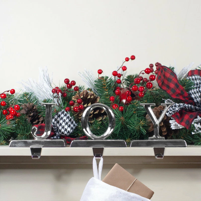 Promo ๐ฅ Northlight Seasonal 3-Piece Shiny Silver Beveled JOY ๐ Christmas Stocking Holders 5" ๐ 2 Promo ๐ฅ Northlight Seasonal 3-Piece Shiny Silver Beveled JOY ๐ Christmas Stocking Holders 5" ๐ - Image 2