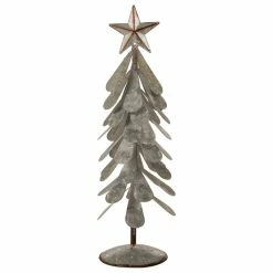 Cheap ✔️ Glitzhome 18" Galvanized Metal 🎅 Christmas Table Tree Decor 🛒