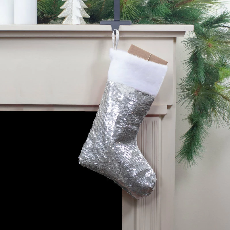 Best Sale โจ Northlight Seasonal 19" White And Silver Sequin ๐ Christmas Stocking With White Faux Fur Cuff โญ 2 Best Sale โจ Northlight Seasonal 19" White And Silver Sequin ๐ Christmas Stocking With White Faux Fur Cuff โญ - Image 2