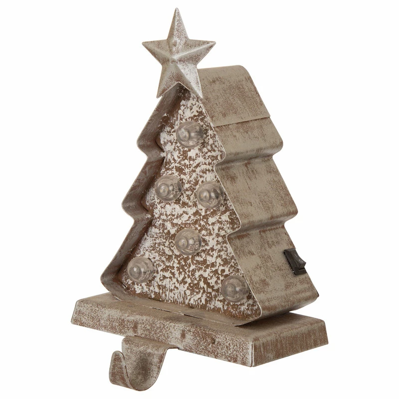 New โจ Glitzhome Marquee LED Wooden/Metal ๐ Christmas Tree & Star Stocking Holder, 2-Piece Set ๐ 2 New โจ Glitzhome Marquee LED Wooden/Metal ๐ Christmas Tree & Star Stocking Holder, 2-Piece Set ๐ - Image 2