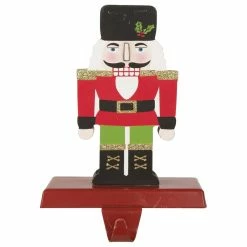 Best deal โ Glitzhome 7" Wooden/Metal Nutcracker Stocking Holder ๐