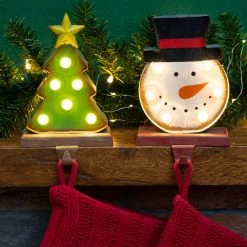 Buy 😍 Glitzhome Marquee LED Snowman Head & Tree Stocking Holder, 2-Piece Set 👍 -christmas decorations Sales ba4136db01725e8b 4728 w800 h800 b0 p0