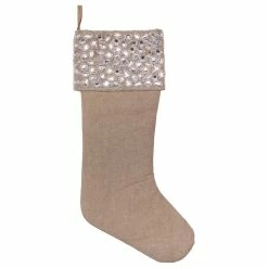 Best reviews of 👍 Vickerman Company 19" Burlap Silver Jewel 🎅 Christmas Stocking , 19" 🧨