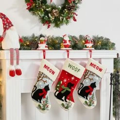 Brand new 💯 Glitzhome 6.25''H Set Of 3 Resin Santa, Snowman, Penguin Stocking Holder ❤️ -christmas decorations Sales bbe19b940108ae15 0190 w800 h800 b0 p0