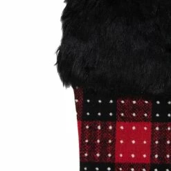 Flash Sale 😍 Northlight Seasonal 21.5" Red And Black Plaid With Dots And Faux Fur Cuff ❄ Christmas Stocking ✨ -christmas decorations Sales bfa1deec00dbeaa6 3674 w800 h800 b0 p0