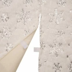 Hot Sale 👍 Glitzhome 48"D White Plush With Snowflake ❄ Christmas Tree 👗 Skirt ⭐ -christmas decorations Sales c151a8cb0eec5ba7 4497 w800 h800 b0 p0