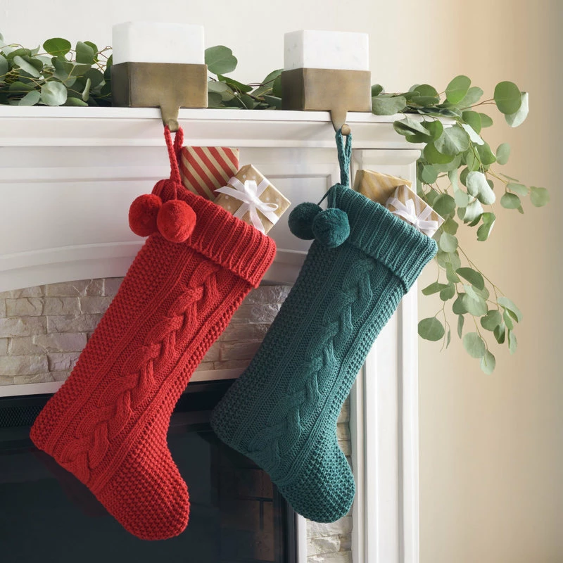 New ๐ฏ Safavieh Nutmeg Stockings, 2-Piece Set, Redgreen, 11"x19" ๐ 2 New ๐ฏ Safavieh Nutmeg Stockings, 2-Piece Set, Redgreen, 11"x19" ๐ - Image 2