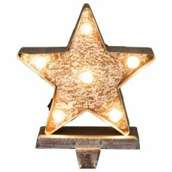 Best reviews of ๐ Glitzhome 7.50"H Marquee LED Metal Star Stocking Holder ๐ฅฐ