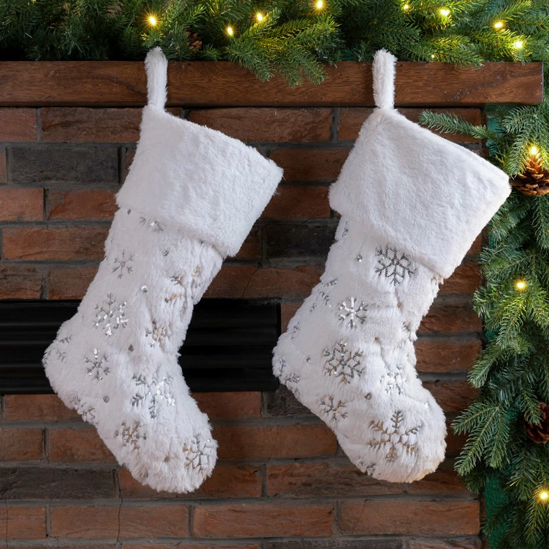 Best Pirce ๐คฉ Glitzhome 2Pk White Plush With Snowflake โ Christmas Stocking ๐งจ 11 Best Pirce ๐คฉ Glitzhome 2Pk White Plush With Snowflake โ Christmas Stocking ๐งจ - Image 11