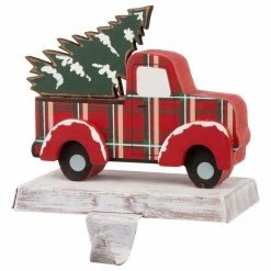 Outlet 🎁 Glitzhome 6.12" Wooden/Metal Red Truck Stocking Holder 😀 -christmas decorations Sales c9c1c8050d283072 0869 w800 h800 b1 p0