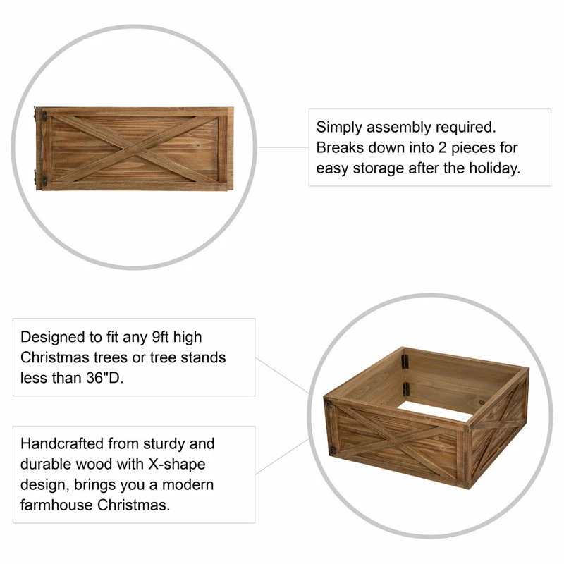 Coupon โค๏ธ Glitzhome Natural Wooden Tree Collar, 26"Lx26"W ๐ฅ 9 Coupon โค๏ธ Glitzhome Natural Wooden Tree Collar, 26"Lx26"W ๐ฅ - Image 9