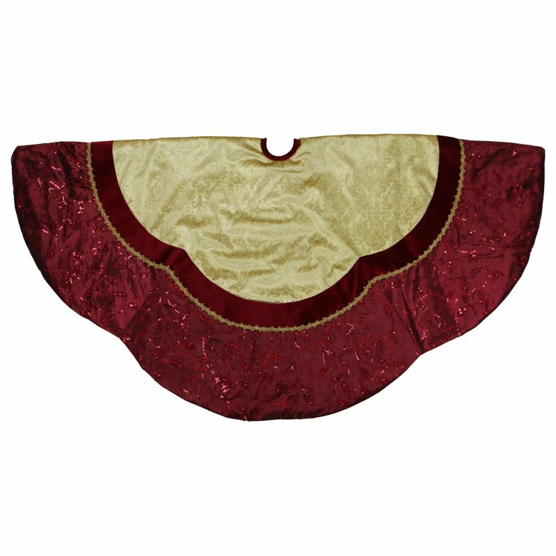 New 🔥 Northlight Seasonal 60" Red And Gold Scalloped Sequined 🎄 Christmas Tree 👗 Skirt 🔔 1 New 🔥 Northlight Seasonal 60" Red And Gold Scalloped Sequined 🎄 Christmas Tree 👗 Skirt 🔔