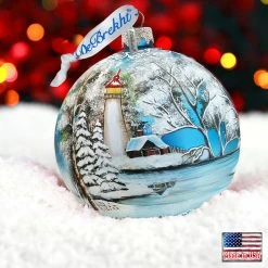 Wholesale 💯 G. DeBrekht Hand Painted Scenic Glass Ornament Winter Lighthouse, Limited Edition ⭐ -christmas decorations Sales d591c72c0f6abed0 5774 w800 h800 b0 p0