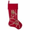 Best Pirce 😀 Vickerman Company Vickerman 21" Red Beaded Ornament Velvet Stocking 🔔