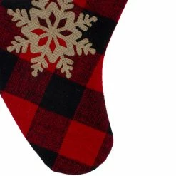 Outlet 🎁 Northlight Seasonal 19" Red And Black Buffalo Plaid 🎄 Christmas Stocking With Snowflake ✨ -christmas decorations Sales dca1183500dbea0c 3771 w800 h800 b0 p0