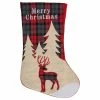 Buy 😍 Northlight Seasonal 19" Green And Red Plaid Reindeer With Forest Trees 🔔 Christmas Stocking 😍