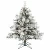 Outlet 🔥 Vickerman Company Flocked Cheshire Artificial ❄ Christmas Tree , Unlit, 6.5' X 59" 🌟