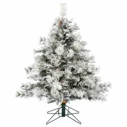 Outlet ๐ฅ Vickerman Company Flocked Cheshire Artificial โ Christmas Tree , Unlit, 6.5' X 59" ๐